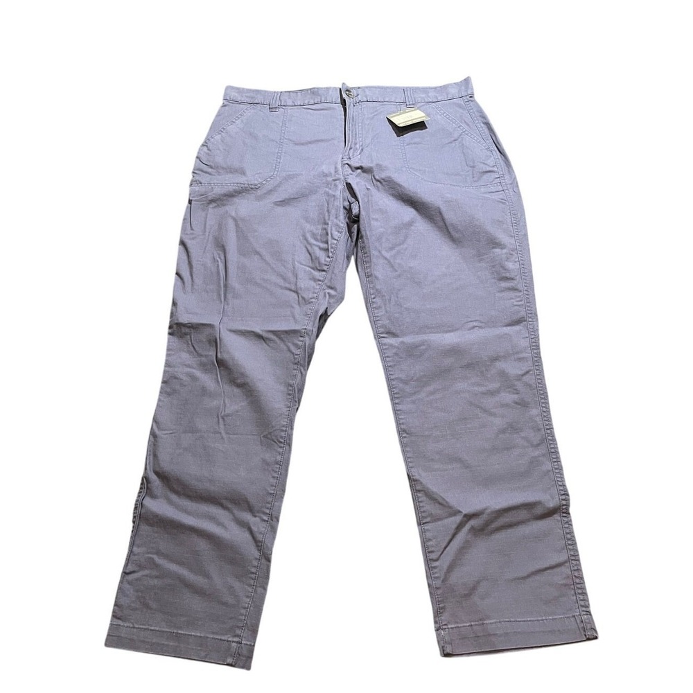Eddie Bauer Ripstop Pants Women 14 Blue Adventure Ankle Outdoor Utility